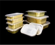 Hliníková fólie čtvercová obědová krabička pro domácí balení s sebou Odolná vůči vysokým teplotám